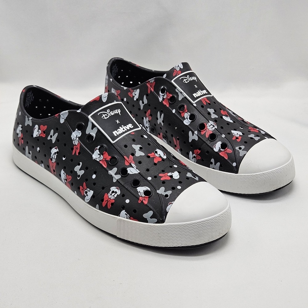 Disney X‎ NATIVE Minnie Mouse Disney Park Shoes M 9 W 11 Unisex Black White Red